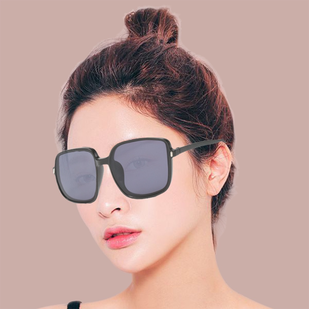 Kính Mát Gọng Vuông Oversize Chống Tia UV Phong Cách Hàn Quốc