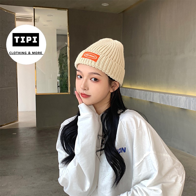 Mũ len chất dày cao cấp thêu chữ Pipi Sweet