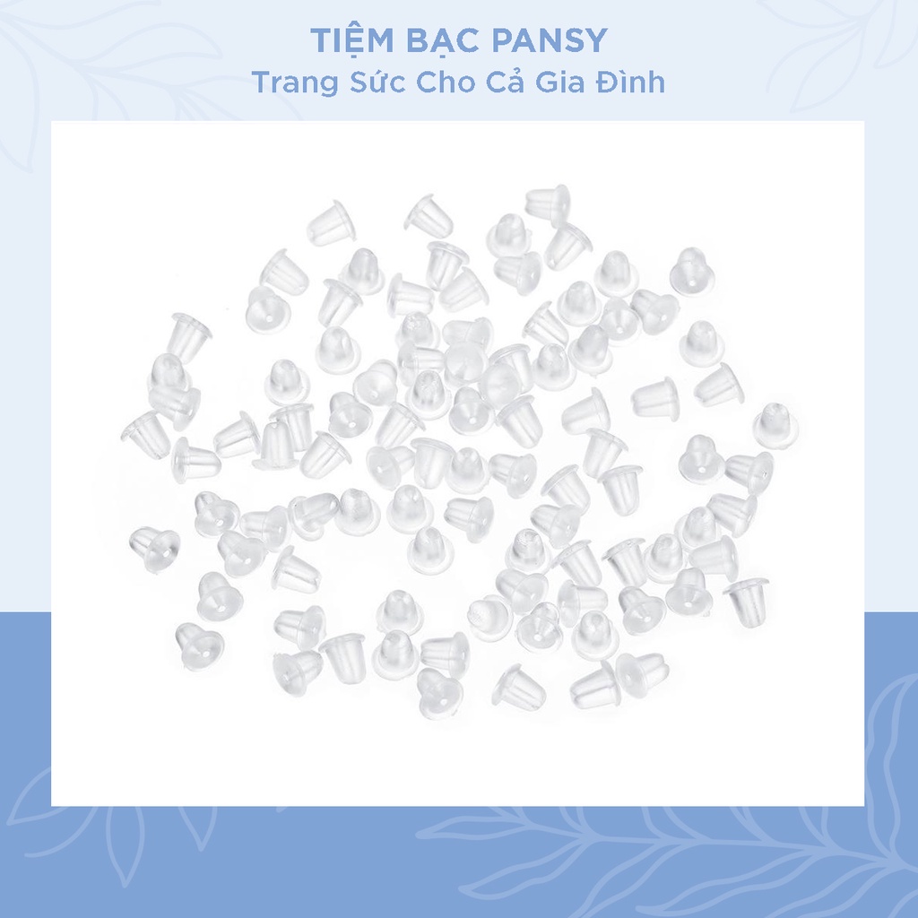 Chốt khuyên tai silicon PANSY, chốt bông tai nút silicon giá tốt