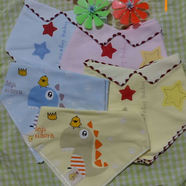Combo khăn yếm tam giác cotton cho bé