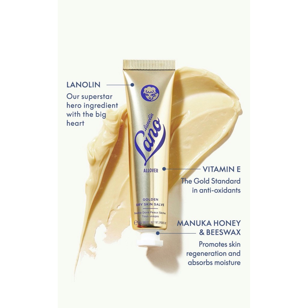 Lanolips Golden Salve - Kem dưỡng cho da siêu khô/bệnh từ Lanolin