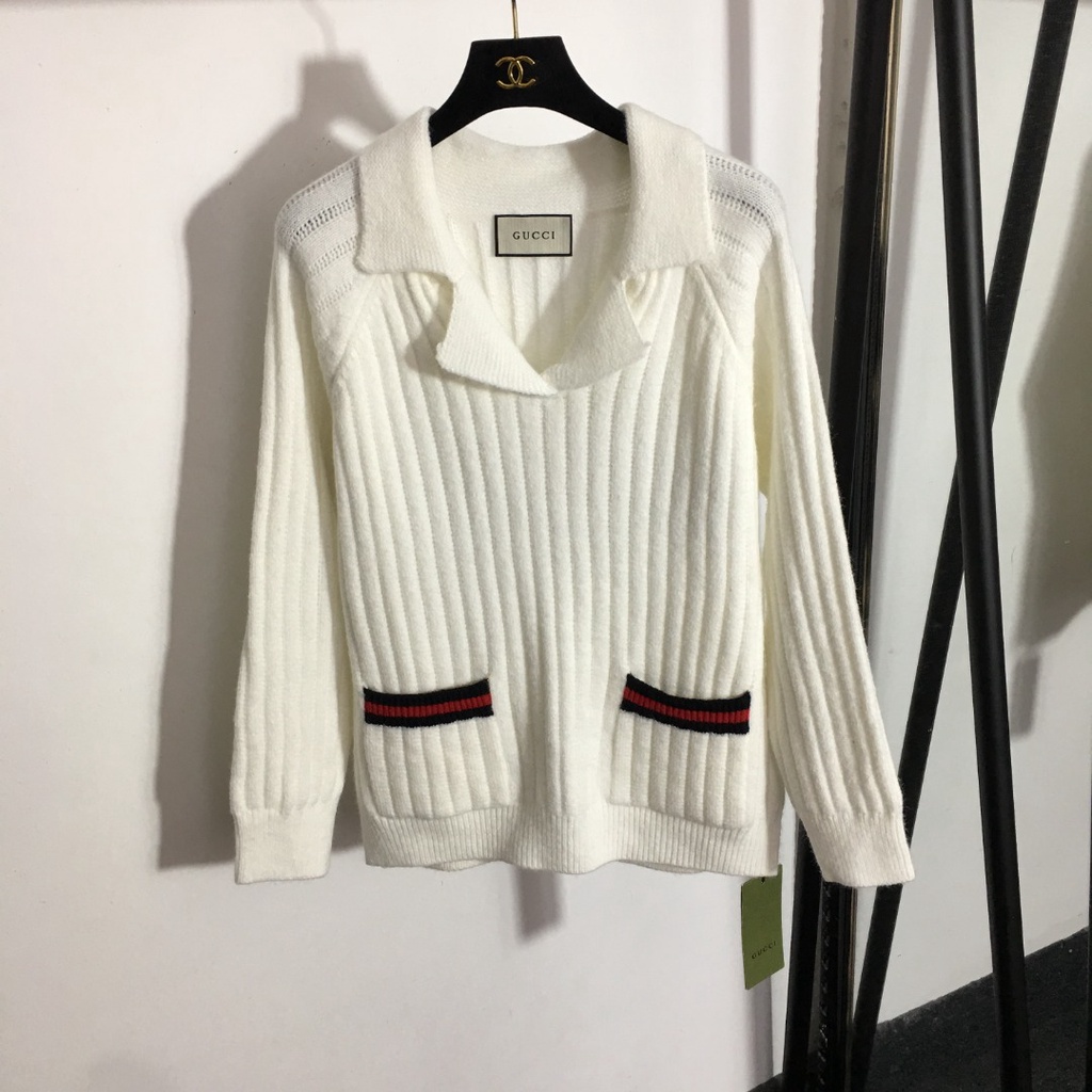 Áo len nữ dài tay Gucci GC GG hoạ tiết hổ sau lưng cá tính, sành điệu