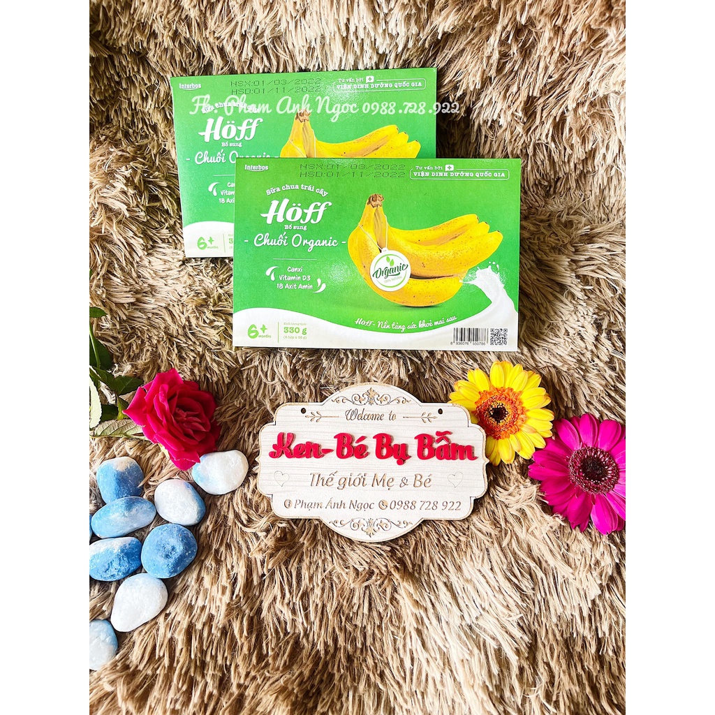 Sữa chua HOFF ORGANIC vị chuối vỉ 4 hộp