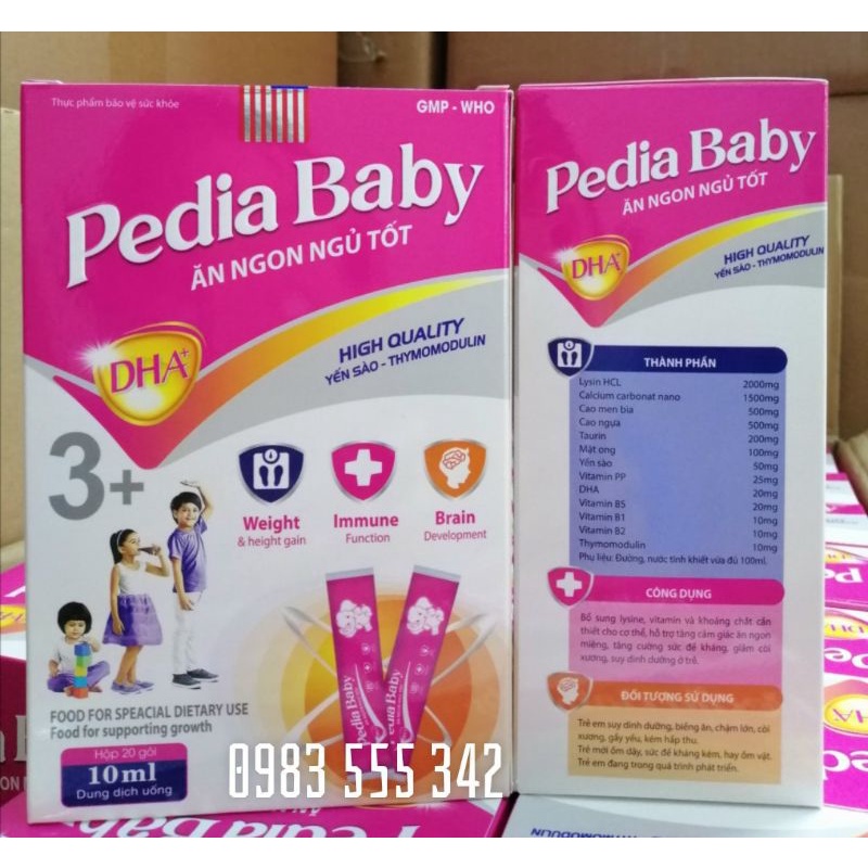 Pediababy ăn ngon ngủ tốt. Hộp 20 gói