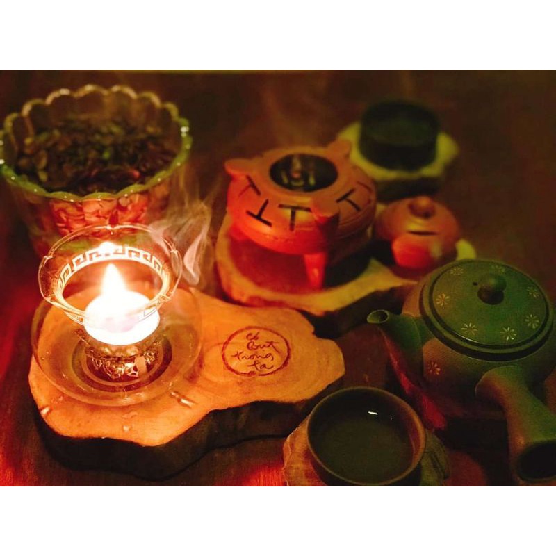 Đèn Thiền Khắc Laser Thư Pháp Làng Mai - Bút Pháp Thích Nhất Hạnh