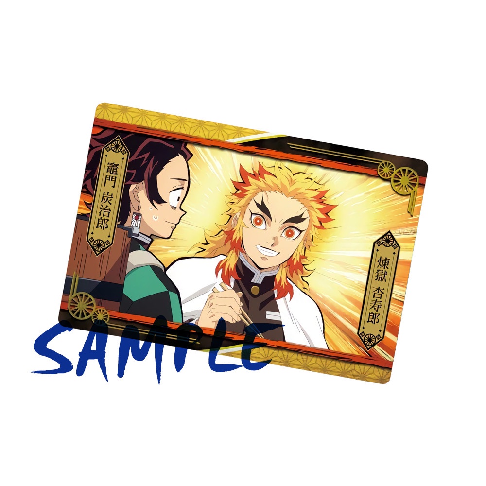 Ảnh card bo góc in hình KIMETSU NO YAIBA - Mugen Train Arc thẻ bo viền 5*8cm anime Thanh Gươm Diệt Quỷ chibi M2