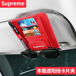 Ví Da Đựng Thẻ / Thẻ Tín Dụng / Thẻ Ngân Hàng Đa Năng In Logo supreme Cá Tính Thời Trang Đường Phố