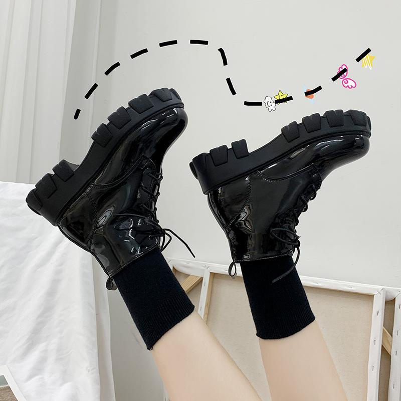 🔥Cái mới🔥CHZK Giày Bốt Martin Gót Vuông Dày Phong Cách Hàn Quốc Dành Cho Nữ,supertrend,boot nữ cổ thấp