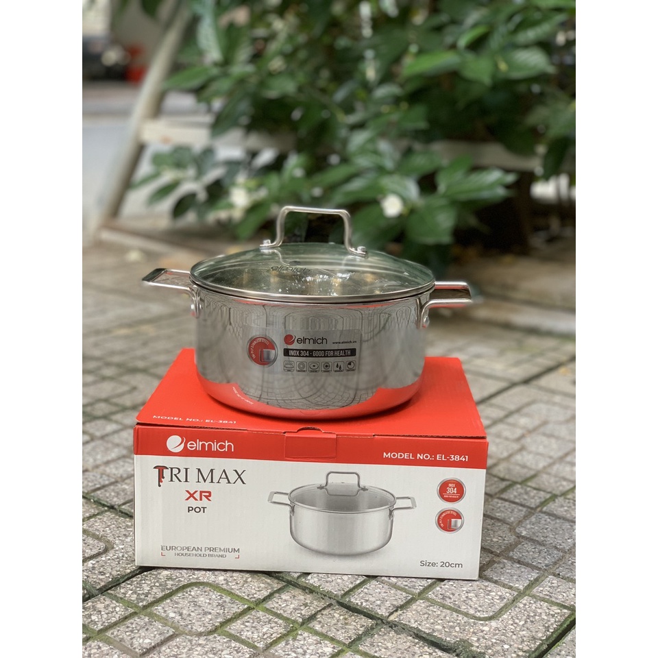 Nồi inox 16cm-18cm-20cm liền khối Elmich Trimax XR