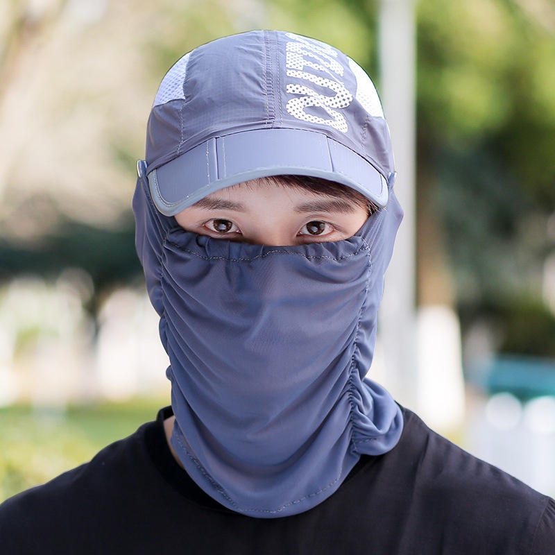 Mũ che nắng với lưới che mặt thoáng khí thời trang cho nam