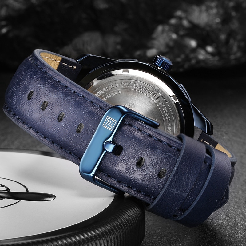 NAVIFORCE NF9117L Men Sport Fashion Leather Band Analog Quartz Watch | BigBuy360 - bigbuy360.vn