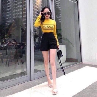 Quần Shorts Vải tuyết mưa 3 Màu trắng, đen, kem- Kèm ảnh thật 100%
