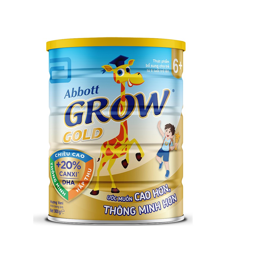 [Tặng Ly Pha Sữa Grow] Sữa bột Abbott Grow 6+ 900g/lon