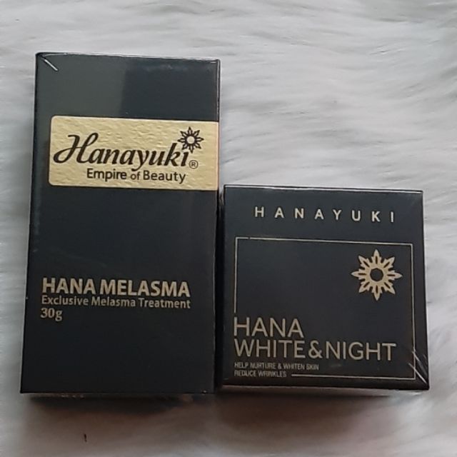 Bộ Đôi Mờ Thâm Nám Dưỡng Trắng Hanayuki ( HANA MELASMA + HANA WHITE NIGHT)