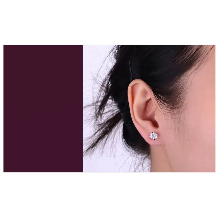 Bông Tai Thời Trang Mạ Bạc 925 Theo Phong Cách Hàn Quốc Dành Cho Nữ
