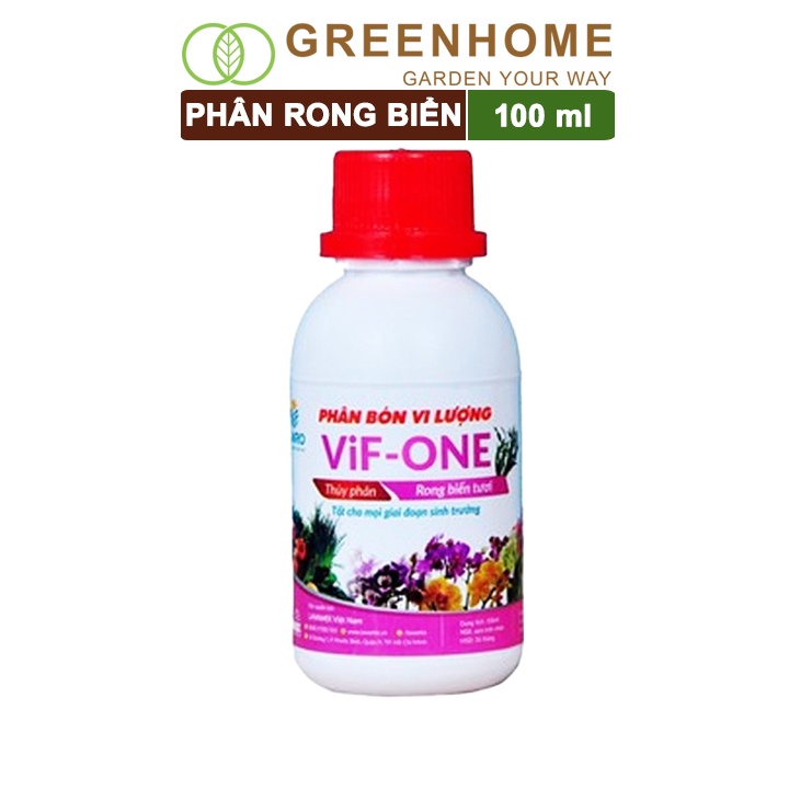 Phân bón lá Lavamix, rong biển, chai 100ml, siêu kích rễ, mầm lá, hoa hồng, lan, các lại rau |Greenhome