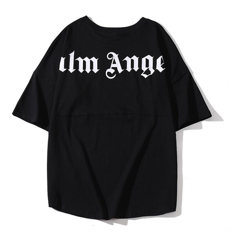 Áo thun tay ngắn họa tiết chữ Palm Angels trẻ trung dành cho nam nữ