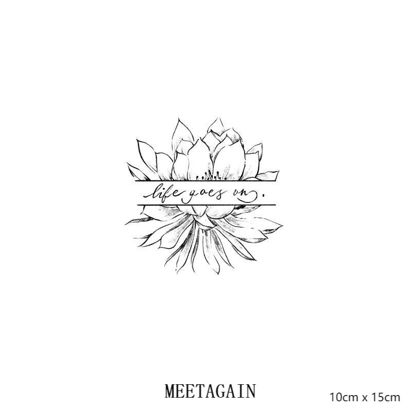 Hình xăm dán tạm thời 10cm x 15cm chống thấm nước giữ 15 ngày L-012