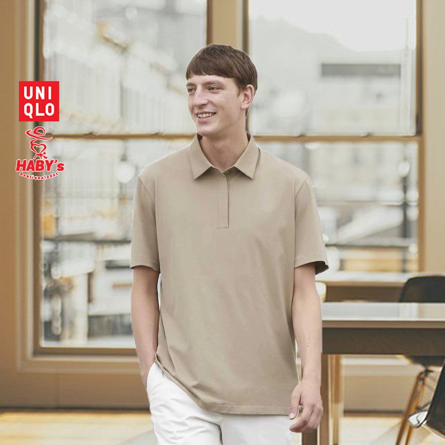 Áo phông/áo thun Polo Nam - AIRism FLY FRONT POLO SHIRT (UNIQLO chính hãng) 💝