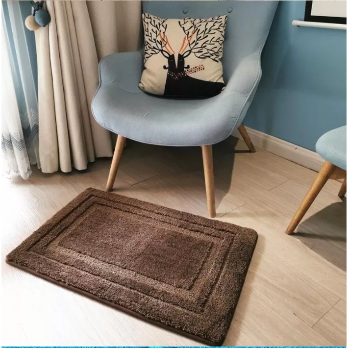 Thảm lau chân Cao Cấp decor sợi bông cotton 100% PPIHOUSE, thấm hút nhanh, mềm mại