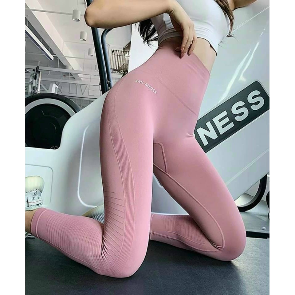 Quần tập legging AMIMEDEA cạp cao siêu nâng mông tập gym, yoga