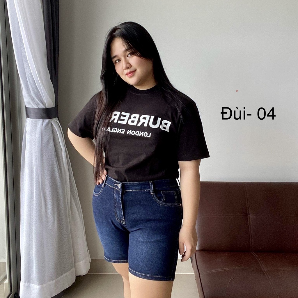 Quần short đùi jean nữ lưng cao co giãn tốt bigsize từ 48-100kg GJeans ,quần sọt chất bò ,nhiều màu dễ phối đồ