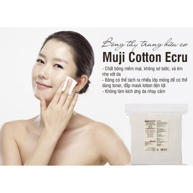 Bông Tẩy Trang MUJI Hữu Cơ Nhật Bản | Tẩy Trang MUJI Organic Cotton (Nhiều Loại) Japmallofficial