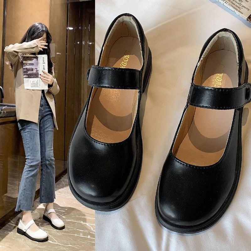 Giày Lolita Nữ Phong Cách Vintage Đơn Giản Chất Liệu Da Cao Cấp GIá Rẻ LLT13-ZOEE