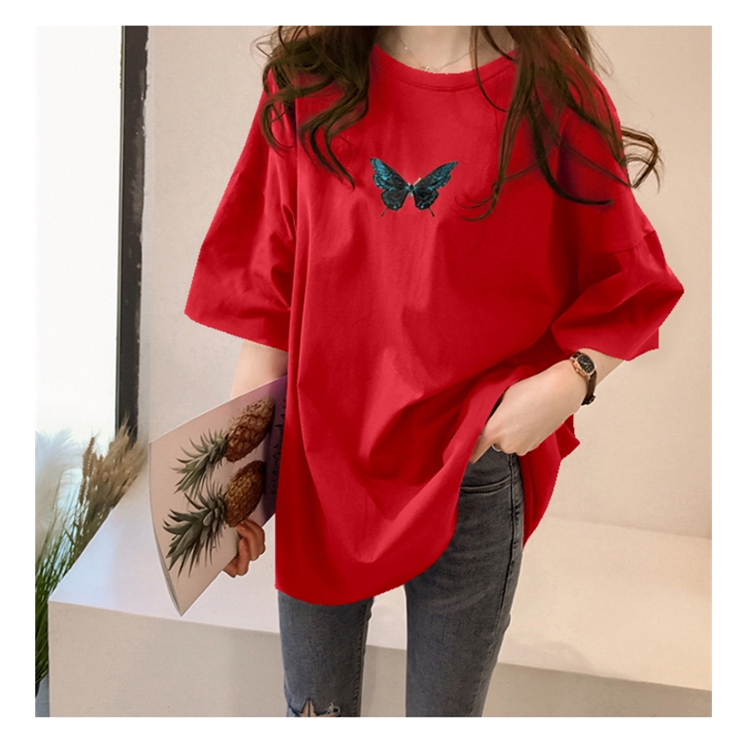 NRVP Áo thun 100% cotton ngắn tay cổ tròn thời trang mùa hè cho nữ