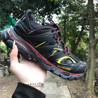 [ Ảnh Thật ] Giày thể thao balen track cao cấp đỏ đen
