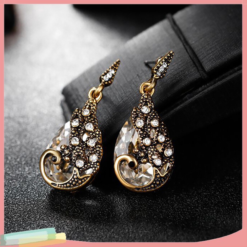 Bộ 3 Vòng cổ Và Đôi Khuyên Tai Hình Con Công Đính Đá Thời Trang Cho Nữ