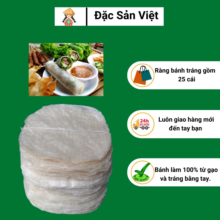 Bánh Tráng Gạo Bình Định - Bánh Tráng Nhúng - Bánh Trán Sống Bình Định - Đặc Sả Việt