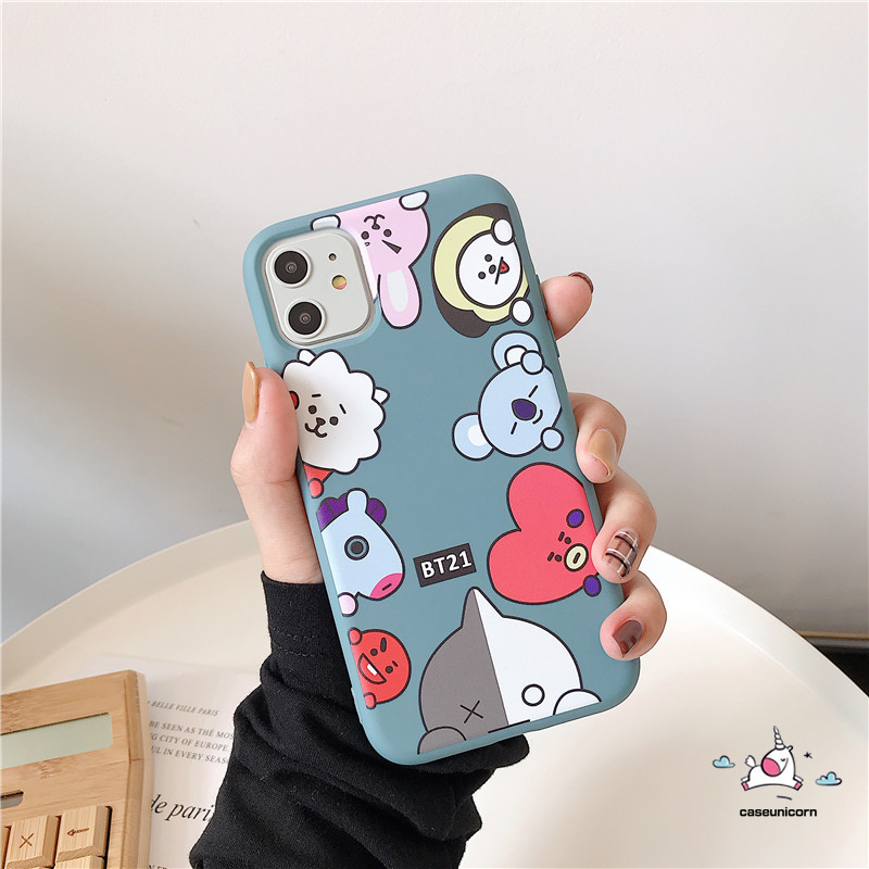 Ốp lưng hình BTS BT21 hoạt hình cho Realme C11 2020 5 5s 5i 6i C3 C1 C2 3 3pro