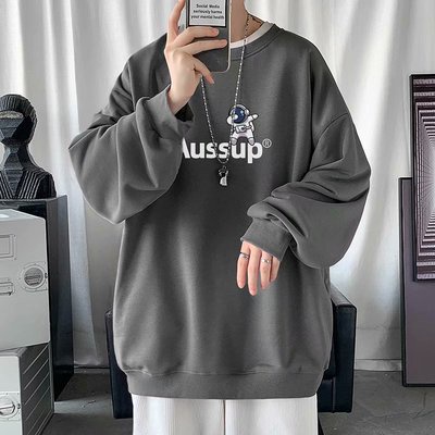 Áo Sweater Cổ Tròn Tay Dài In Hoạt Hình Phi Hành Gia Thời Trang Thu Đông Cho Nam Và Nữ Size M-8XL