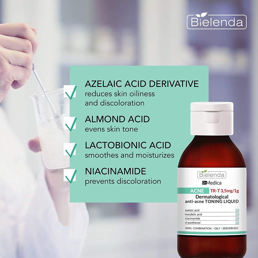 Nước hoa hồng Dr Medica Anti Acne Liquid Tonic cho mặt và lưng 250ml