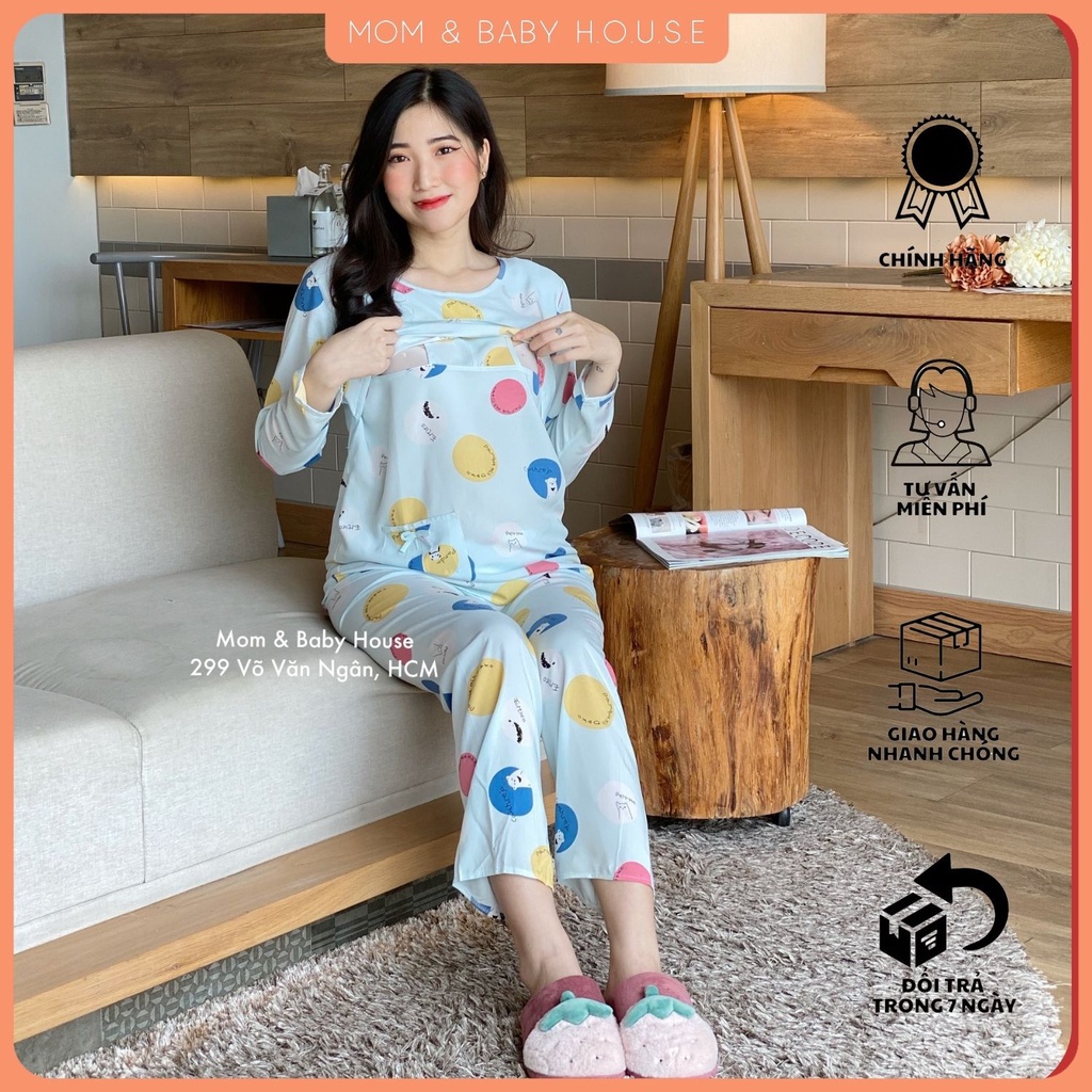 Đồ bộ tôn 2 da thái lật nắp bầu kết hợp sau sinh cho bé ti @@@