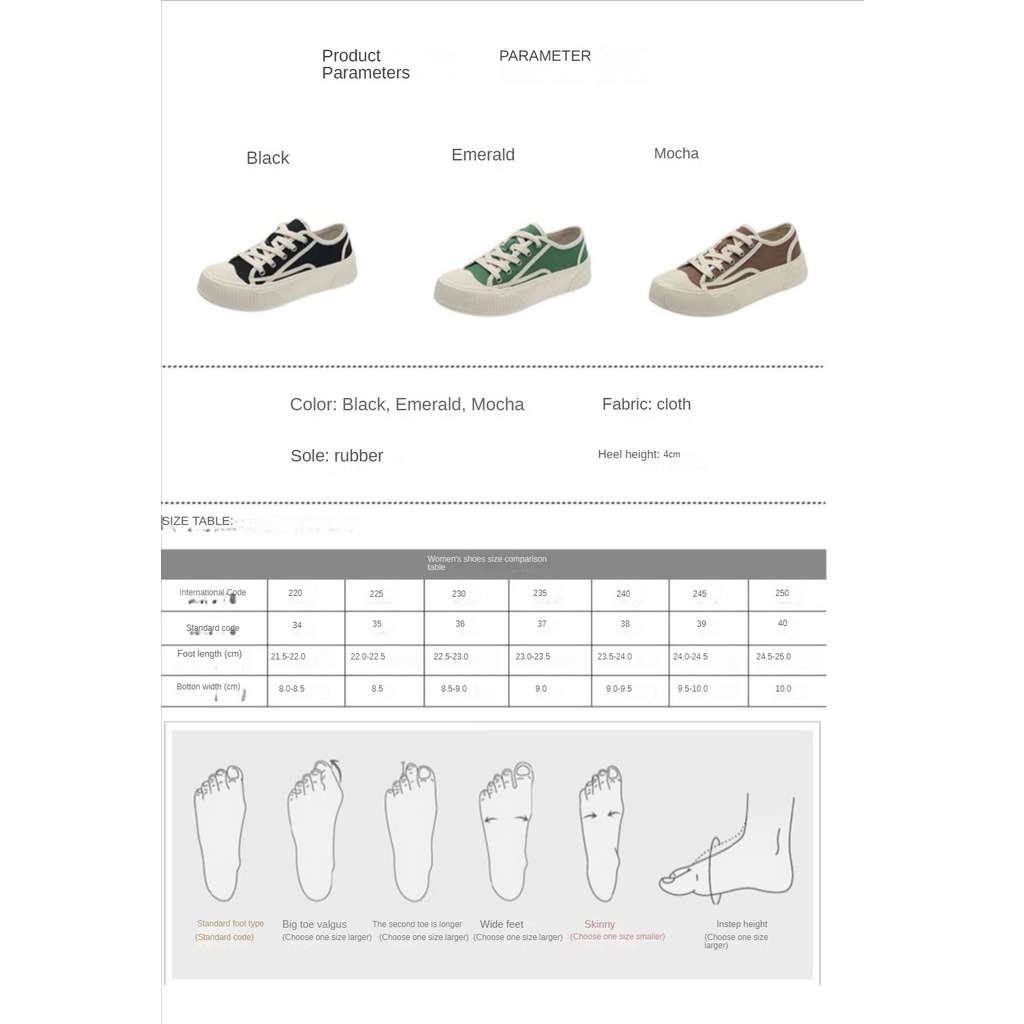 CHZK Giày Thể Thao Canvas Đế Dày Thời Trang Hàn Quốc