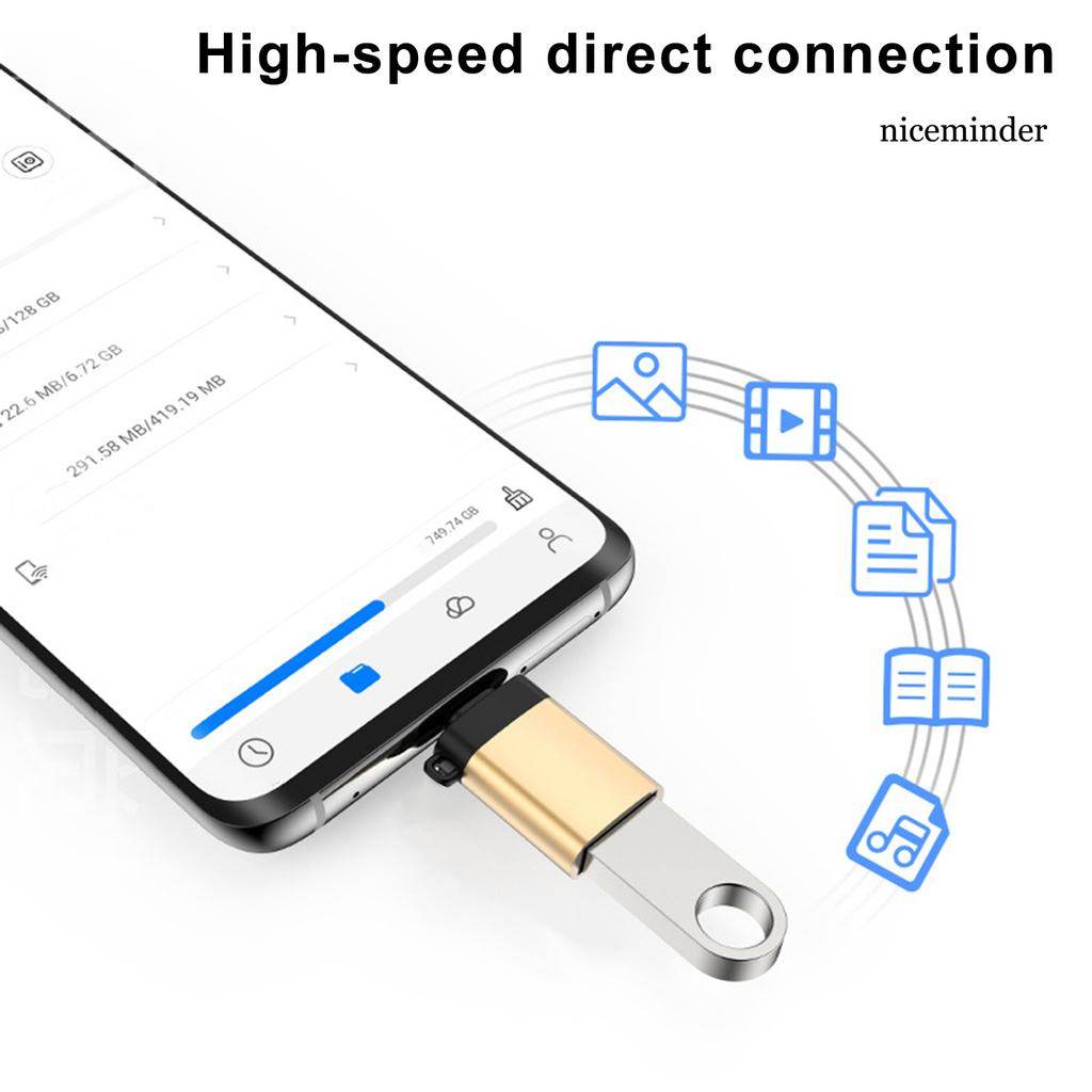 Dây cáp sạc chuyển đổi LENOVO NM Mini OTG USB 3.0 sang Type-C cho điện thoại / máy tính bảng