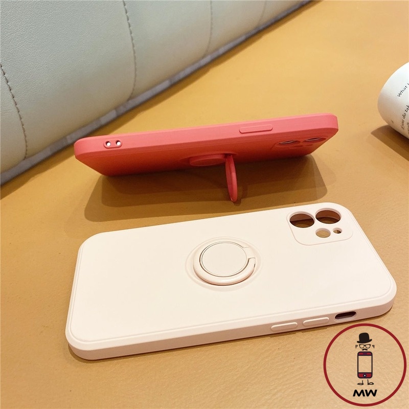 Ốp Điện Thoại Mềm Có Vòng Nhẫn Chống Va Đập Cho iPhone 6 6p 6s 6SP se 7 7p 8p x XR XS Max 11 Promax 12 mini