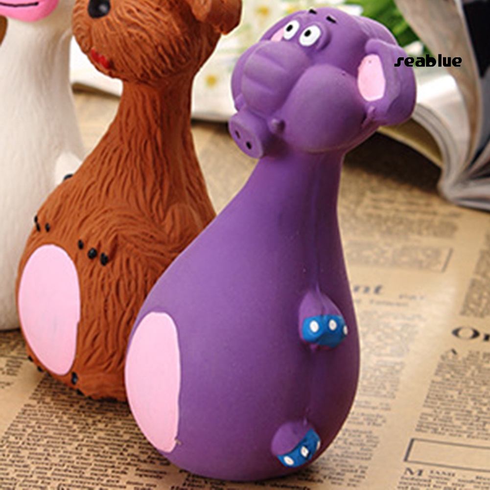 【SE】Pet Puppy Dog Funny Cow Elephant Shape Doll Latex Chew Squeaky Sound Play Toy