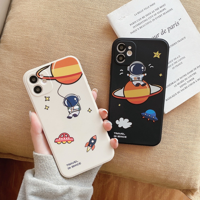 Ốp lưng iphone Ốp điện thoại Suntaiho silicon dẻo hình phi hành gia cho iphone 12 Pro Max 11 Pro Max 6 6s 7 8 Plus X XS Max XR