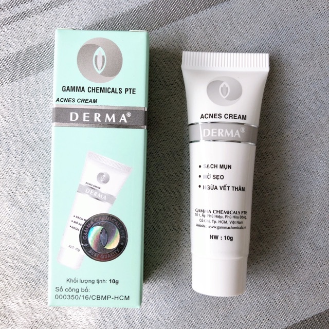 Kem Giảm Mụn Nhanh Derma Anti Acne Cream (Tuýp 10g)