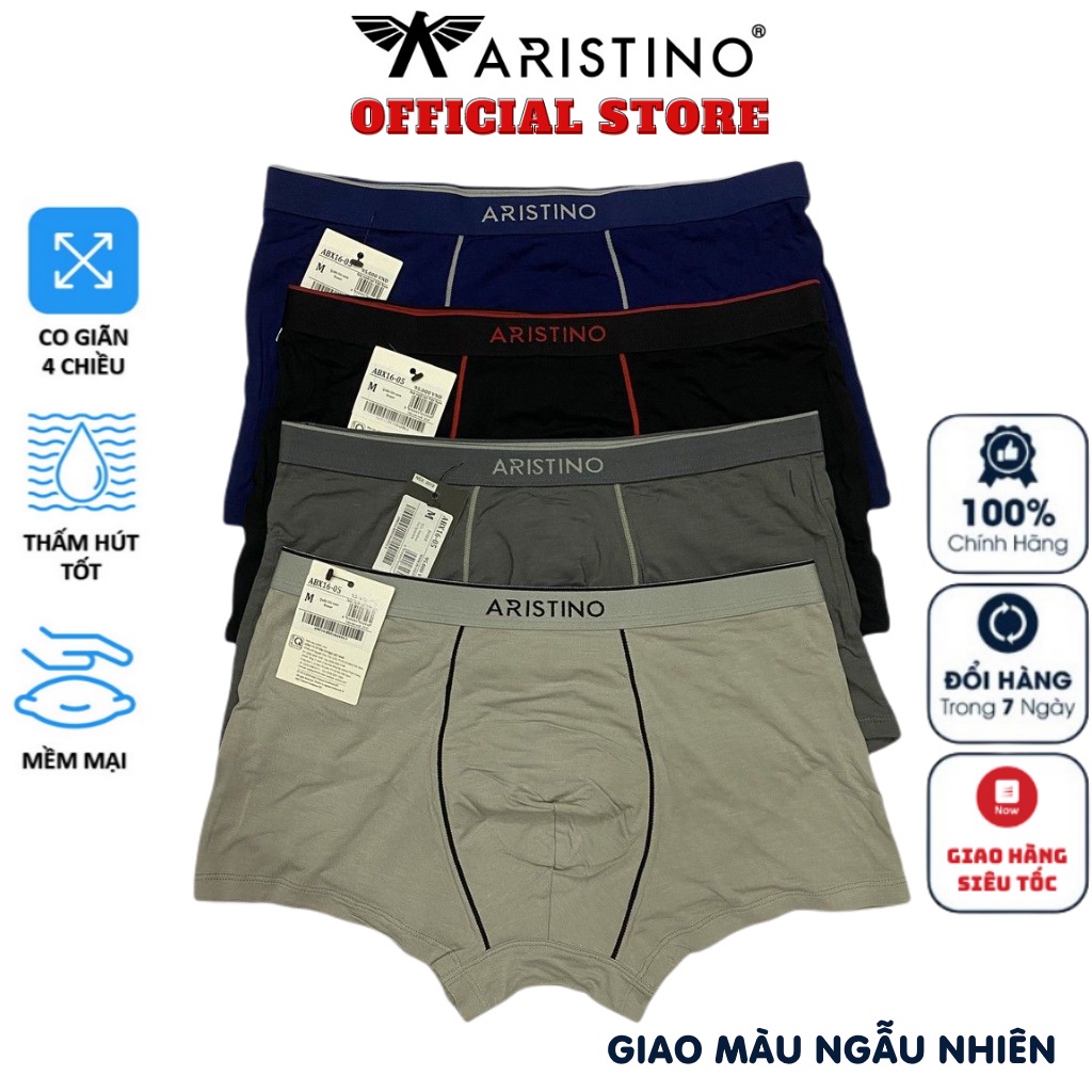 Sịp đùi quần lót nam boxer Aristino ABX16-05 quần xì chất liệu Bamboo mềm mại co giãn khử mùi không gây kích ứng da