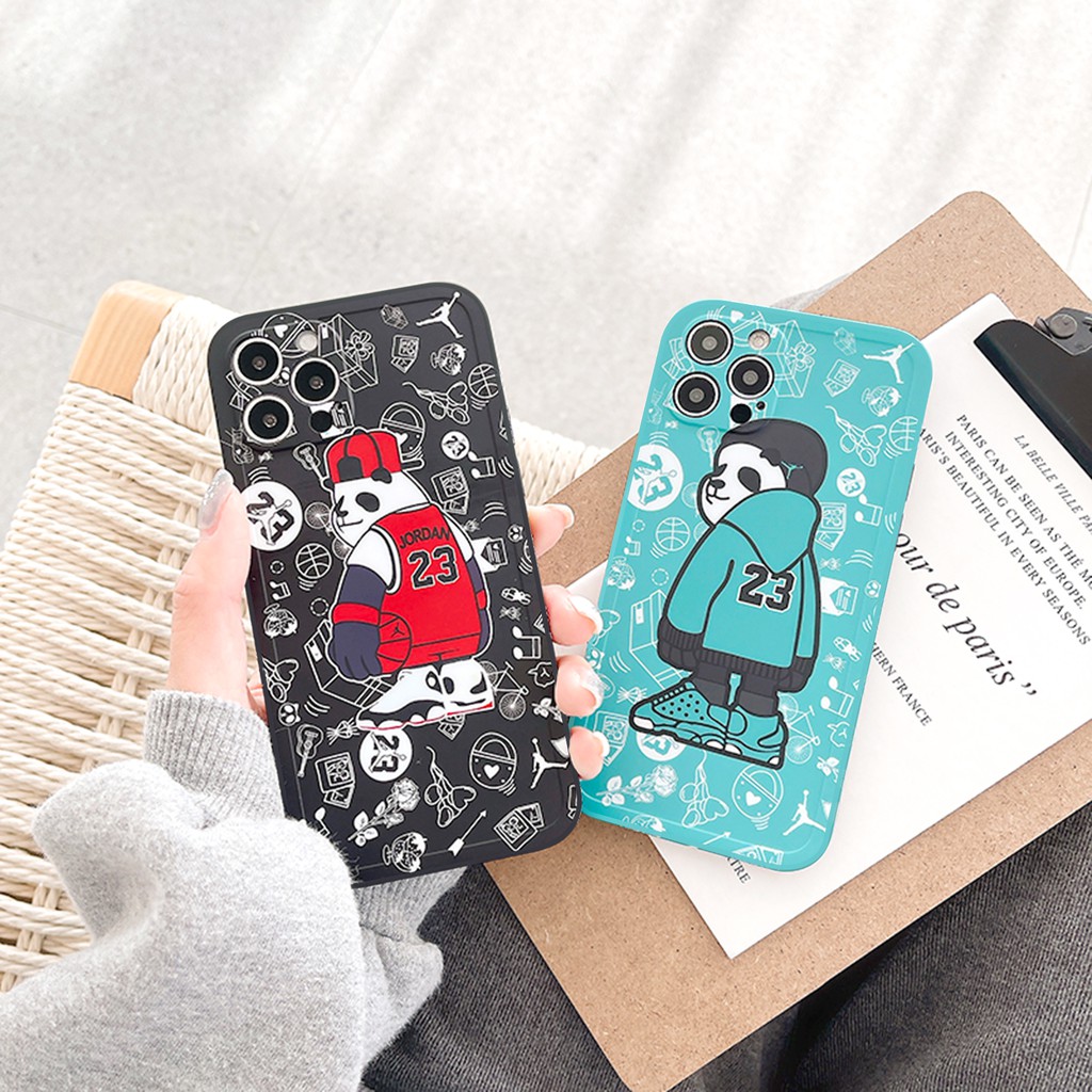 Ốp lưng iphone Cool Panda bóng cạnh vuông 6/6plus/6s/6splus/7/7plus/8/8plus/x/xr/xs/11/12/13/pro/max/plus/promax