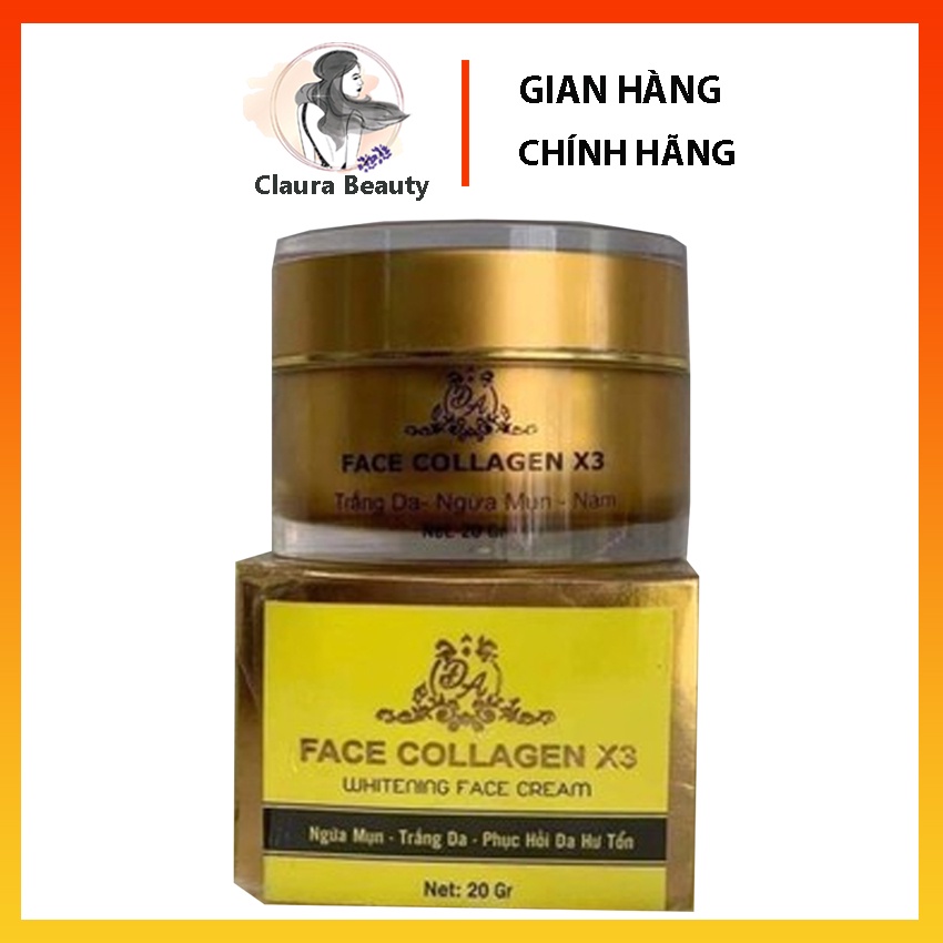 Kem Face Collagen x3 dưỡng Trắng da Claura Beauty