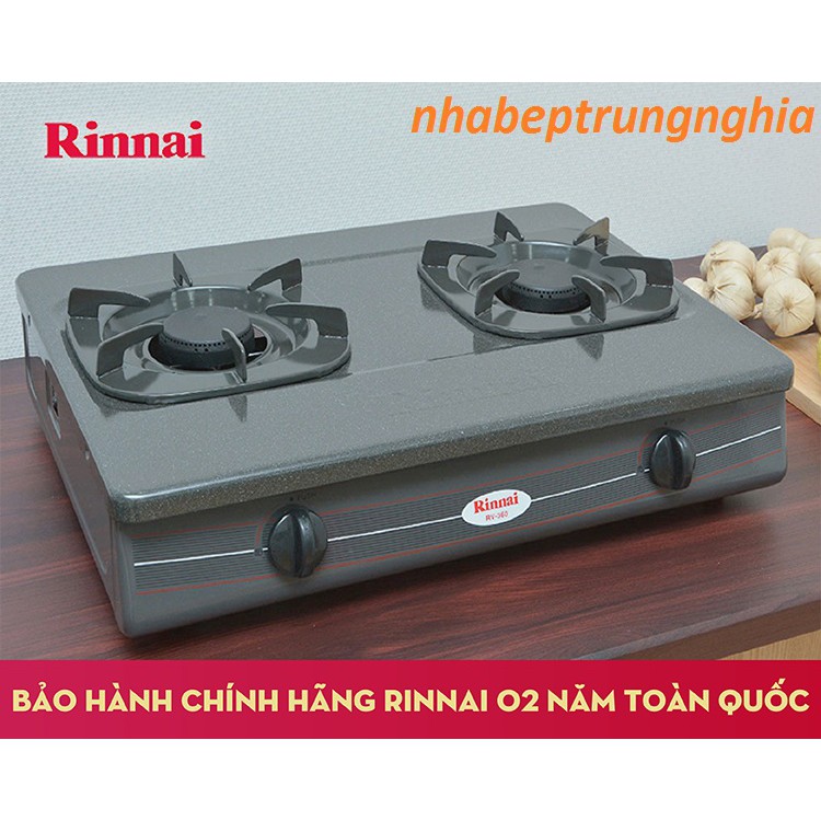 [Mã 267ELSALE hoàn 7% đơn 300K] Bếp gas đôi Rinnai RV-360(GM)N + Bộ van dây