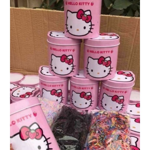 Hộp chun buộc tóc 2000 cái Hello Kitty