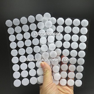 Set 100 cặp Băng Dính Nhám 1.5 cm Băng Dính Gai , nhám trong suốt / Velcro làm học liệu cho bé