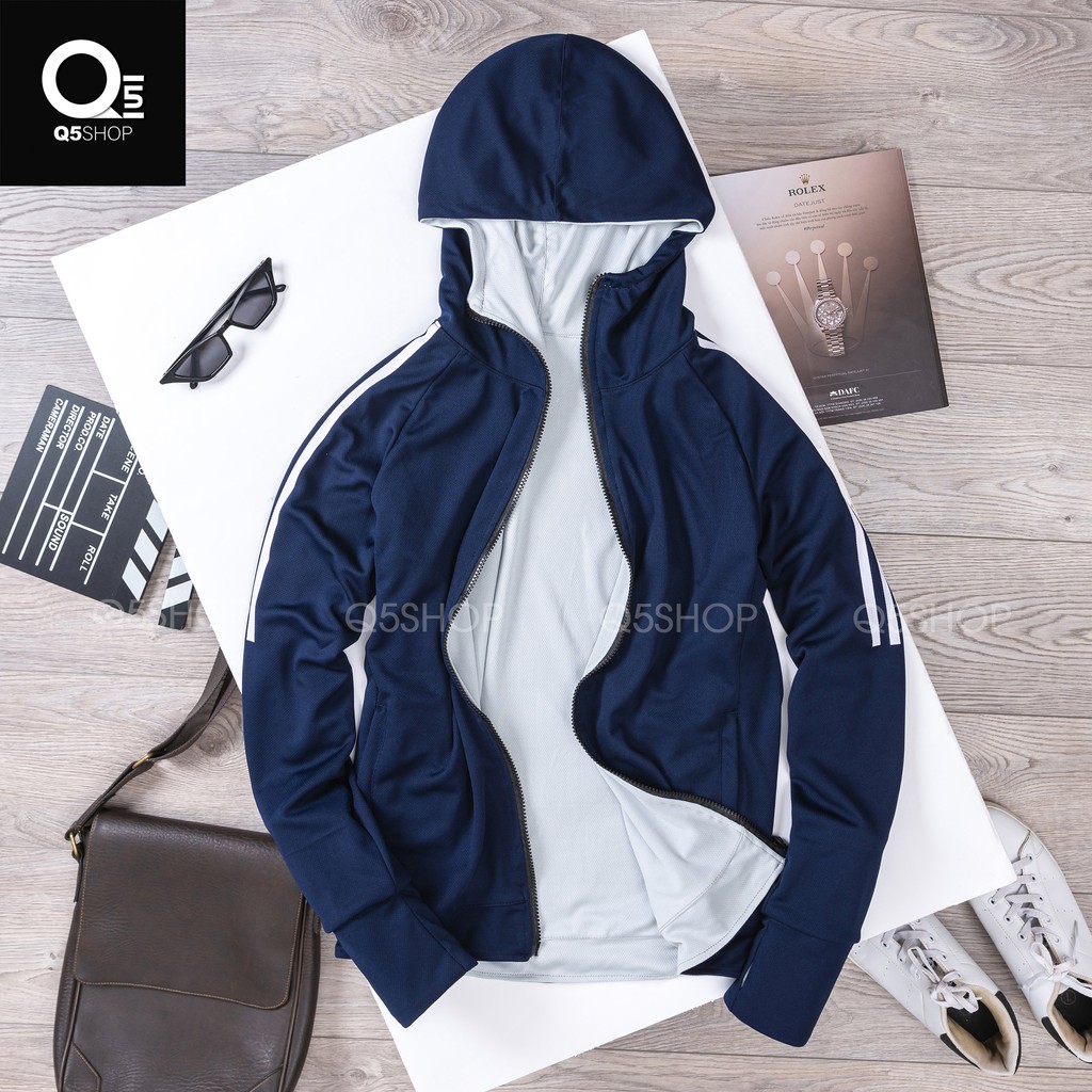 Áo Chống Nắng 2 Mặt, 2 Lớp Thun Lạnh Lỗ Kim Mặc Q5SHOP Chống tia UVF100+