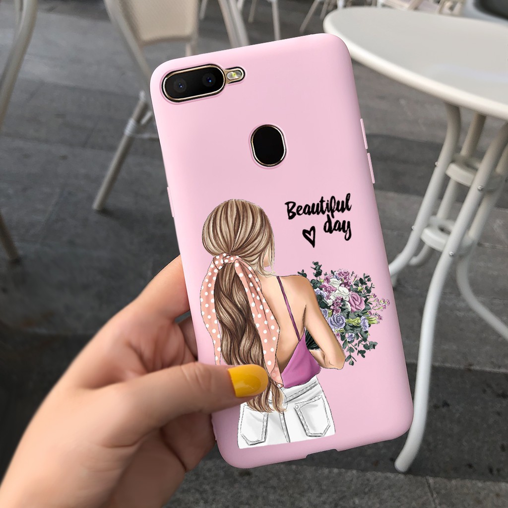 OPPO A5S Case OPPO A5S A5 S A 5S Cover Fashion Lady Case OPPO A5S Silicone Soft TPU Phone Bumper